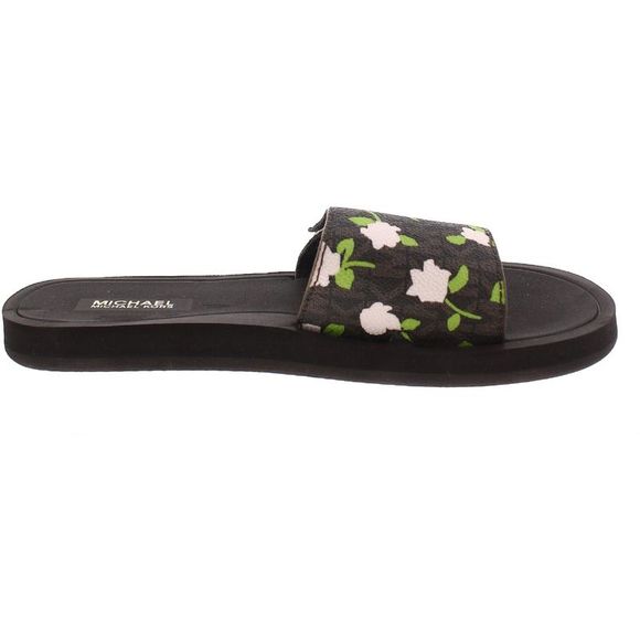 MICHAEL Michael Kors Womens Brown Glitter Summer Slide Sandals Shoes NWT - Picture 2 of 3